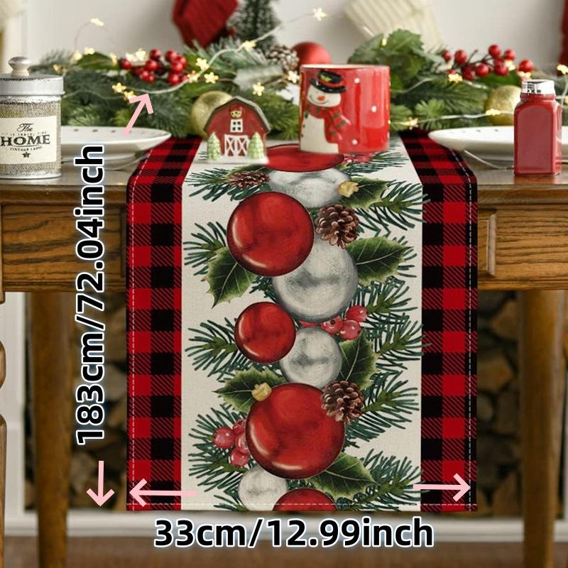 Povlečení ve vánočním stylu Dlouhý ubrus Sněhulák Bell Design Desktop Dekorace pro domácí novoroční vánoční večírek