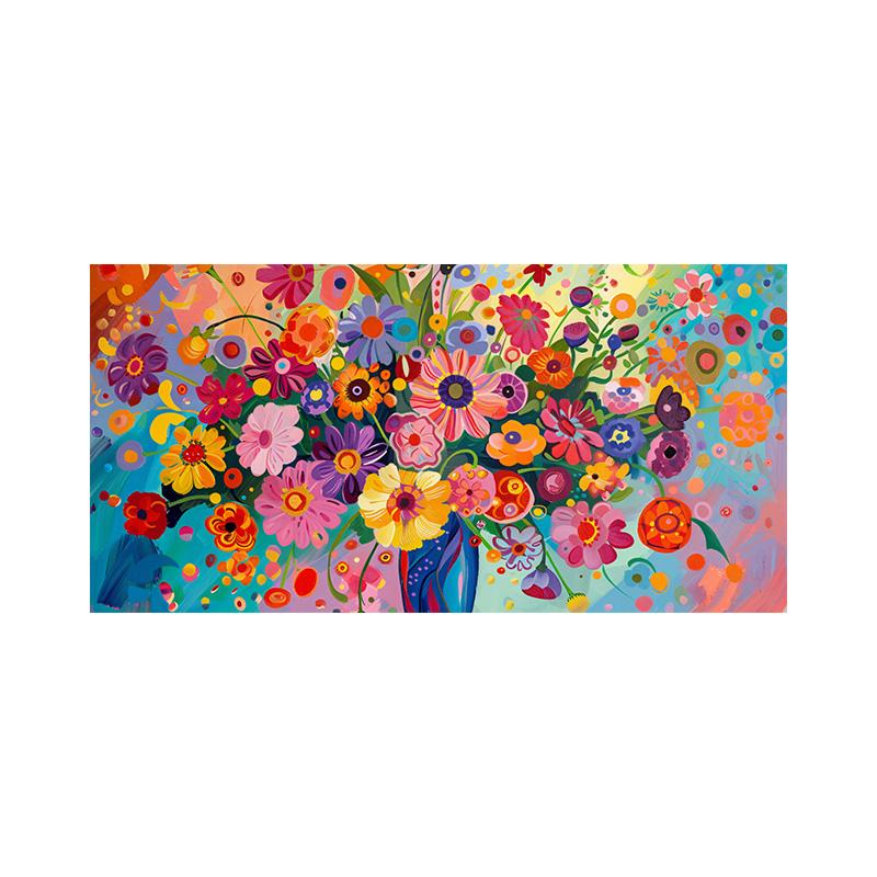 

Красочные цветы настенное искусство современная картина на холсте цветочный плакат современные картины печать для гостиной домашний декор 20x40cm