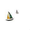 Iron Sailboat Sculpture Tabletop Ornament Feng Shui Decor Collection Decorative Figurine for Table