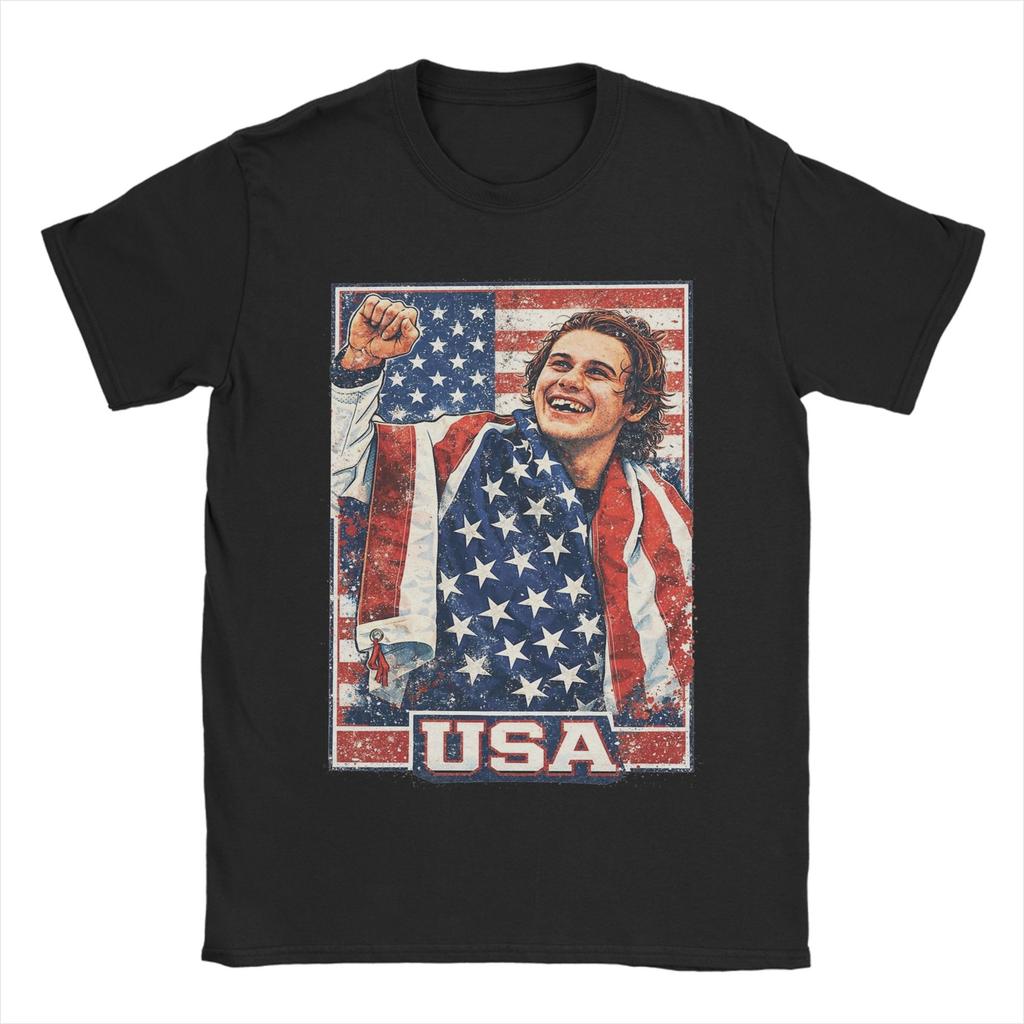 Jack Hughes Gold Hockey USA TShirt Unisex Fashion Pure Cotton Tees Round Collar Short Sleeve T Shirts Gift Idea Clothes