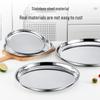Stainless Steel Multi-Purpose Round Tray - Large Plate for Vegetables, Fish, Barbecue, Commercial or Household Use