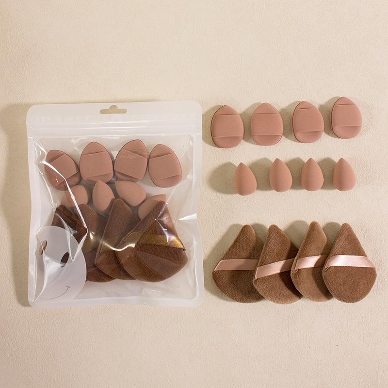 Solid Color 12-piece Puff Set Beauty Blender Thumb Puff Cotton Puff Mini Puff Set Makeup Tool