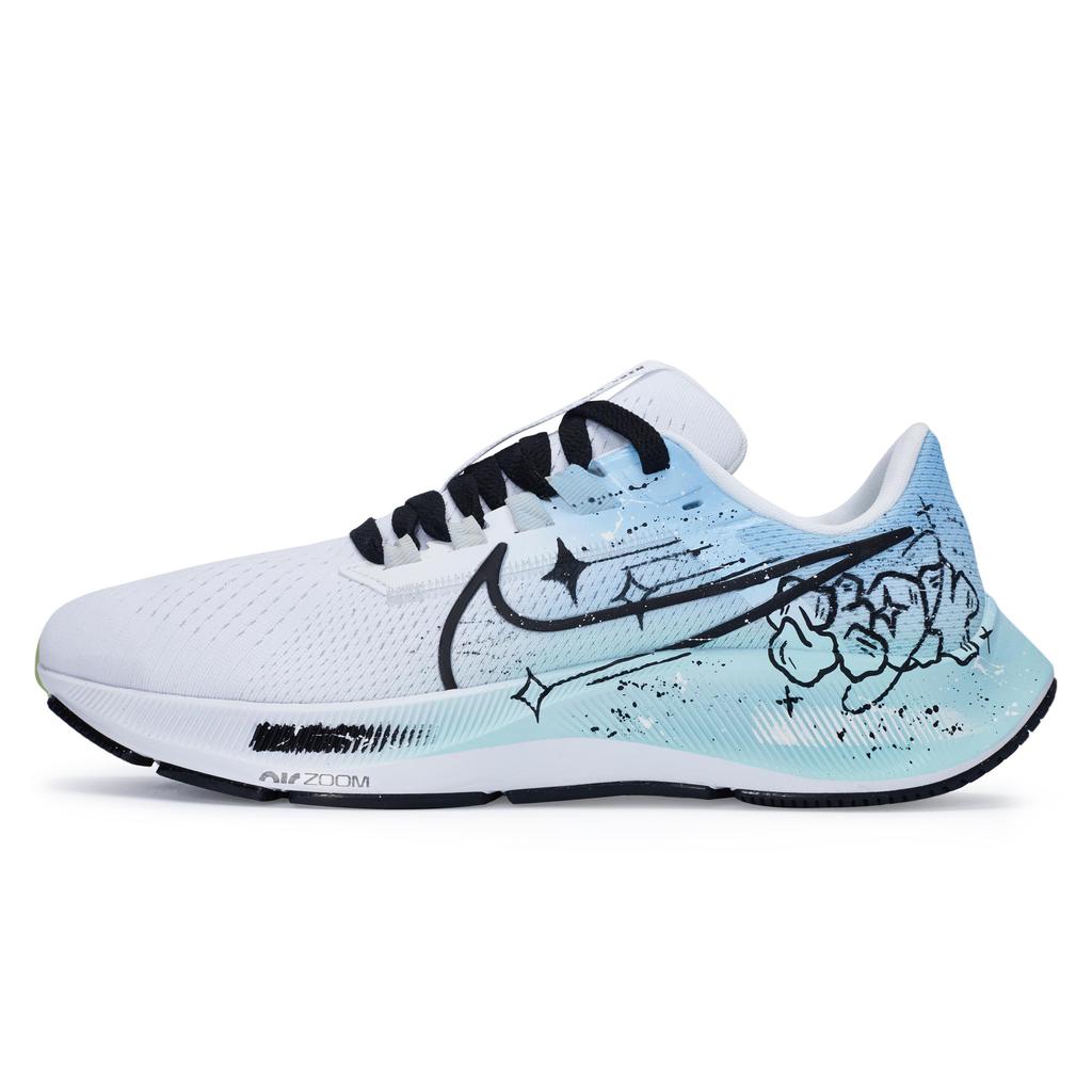 Nike Pegasus 38 Low top Running Shoes Men's White Blue CW7356-100(Team80-S-BOX)