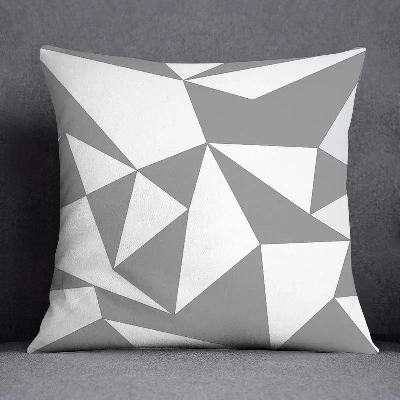 45x45cm Szary i Biały Wzór Kwiatowy LOVE Dekoracja Domu Poszewka na Poduszkę Kwadratowa Poszewka na Poduszkę Dekoracja Domu Biura Poszewka na Poduszkę