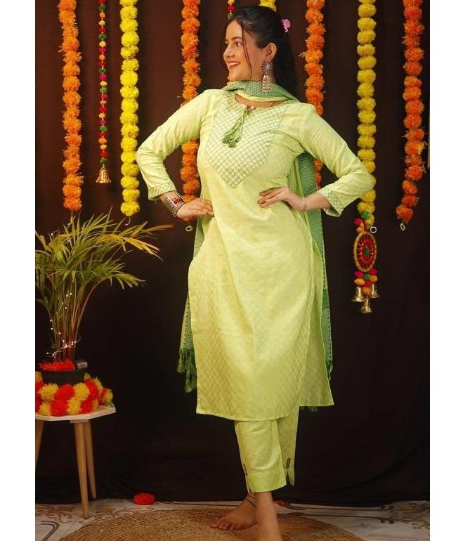 Indian Women Designer Kurta Pant Dupatta Set Party Wear Bollywood Tunic Kurti Salwar Suit