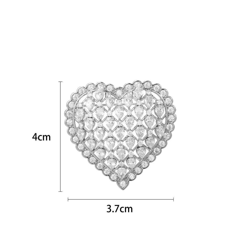 Snowflake & Butterfly Zircon Brooch with Freshwater Pearl for Women's Korean Style Suit Coat