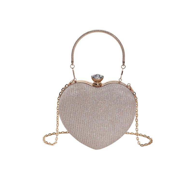 Trendy And Stylish Small Bag With Unique Lock Buckle 2023 Summer Fashion Chain Shoulder Crossbody Bag Gold Silver Pink Blue)
