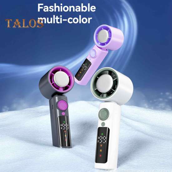 Handheld Turbo Fan Digital Display 199 Speeds 13000RPM Strong Airflow Low Noise Rechargeable Portable Mini Cooling Fan