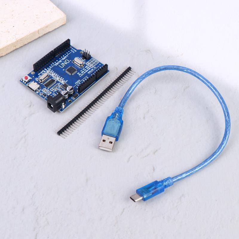 Pour carte de développement R3 Mega328P Uno R3 + Câble USB Puce Atmega328P-Au Type-C Ft232 Ch340 Pilote de port série