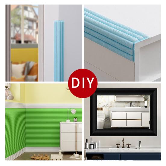 Bandă Anticoliune pentru Protecția Copiilor 200x10CM Decupabilă Autoadezivă 8MM Grosime Protecție de Siguranță din Spumă Bara de Protecție Colț Mobilier Margine Birou Masă