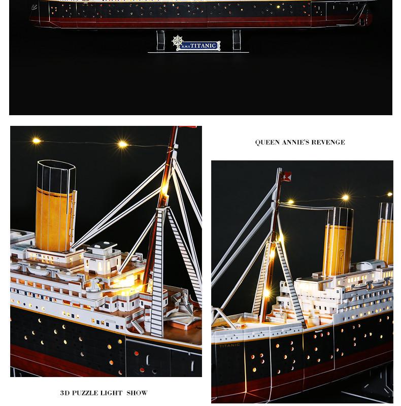 Titanic 3D Jigsaw Puzzle Ship Model - Handmade Gift for Girlfriend