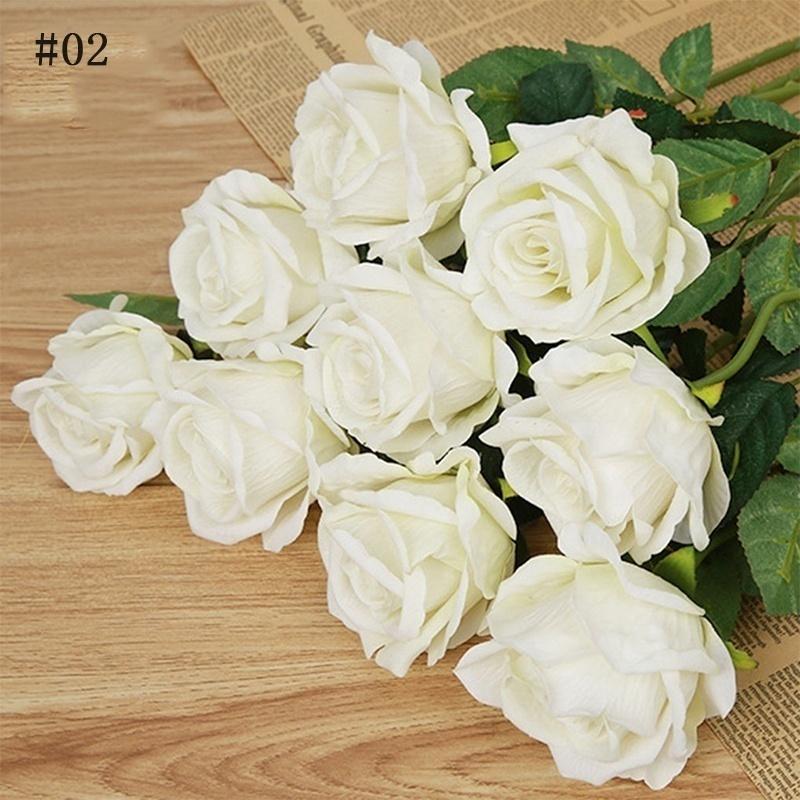 Home Decor künstliche gefälschte Rosen Flanell Blume Brautstrauß Hochzeit Party