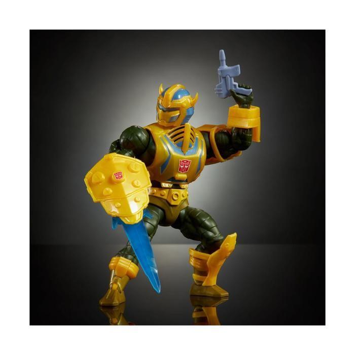 Masters of the Universe X Transformers Figurine Bumblebee Armor Man-At-Arms Heo European Exclusive 14 Cm