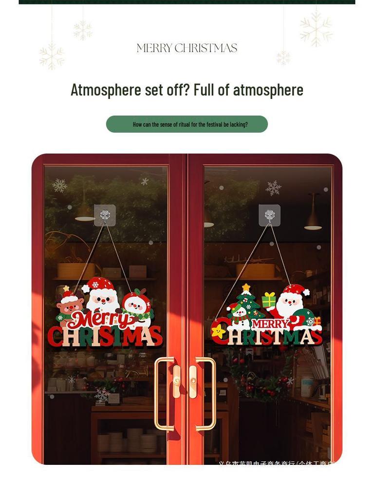 Merry Santa Claus Doorway Hanging Ornaments for Christmas Atmosphere