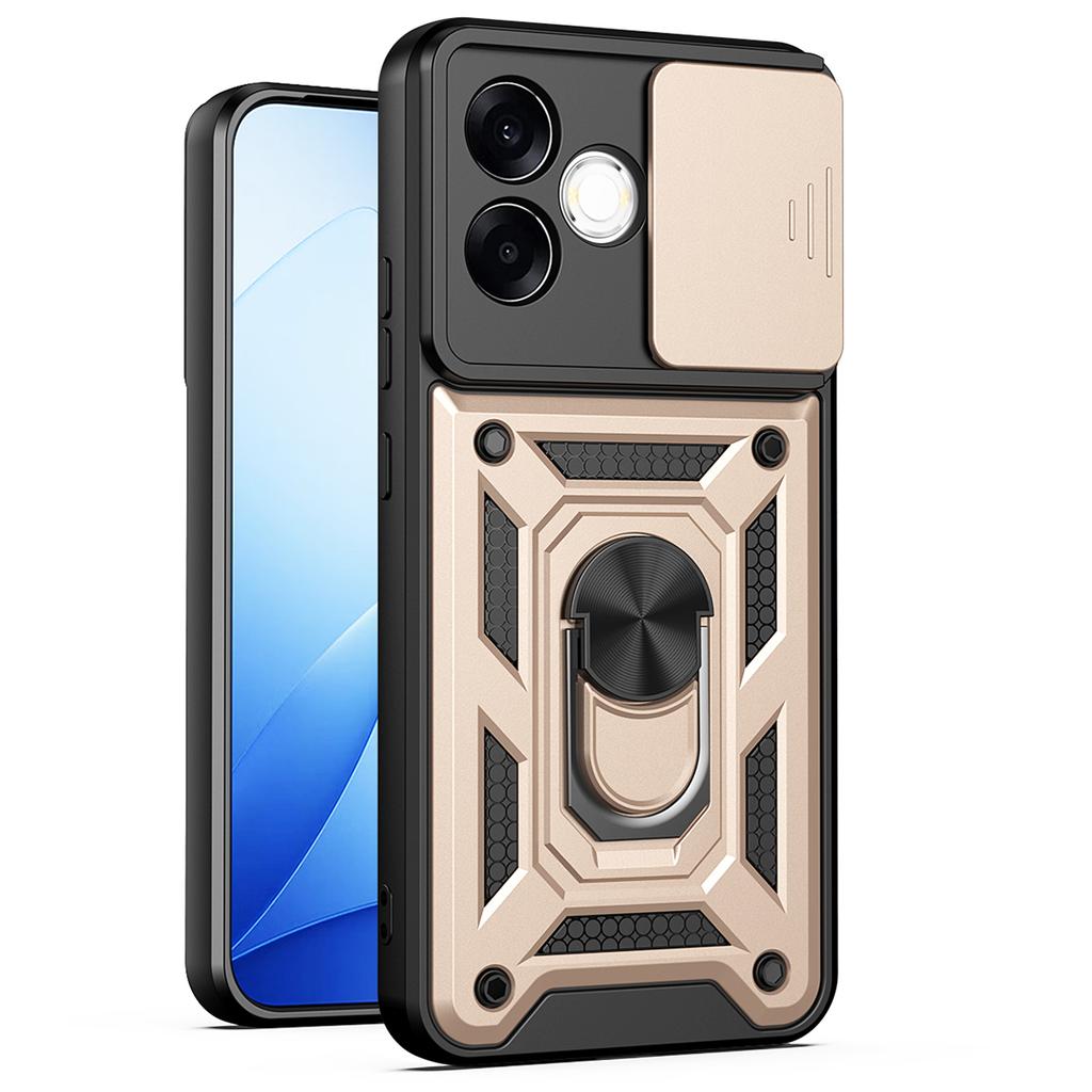 For Oppo F33 Pro Case Oppo F33 Pro Cover Oppo F33 Pro Magnetic Ring Holder Armor Phone Case Slide Camera Protect Back Cover