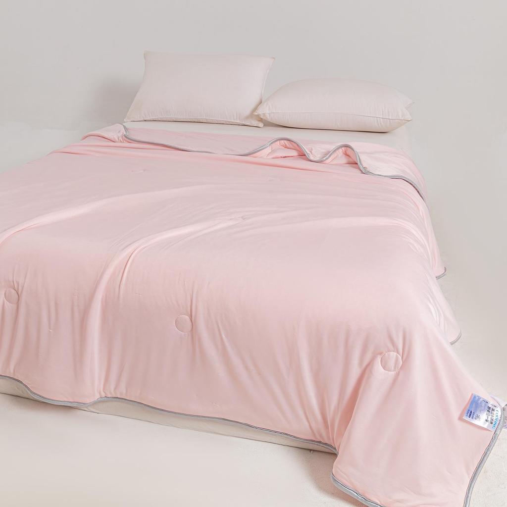 Class A Double-Sided Silk Cooling Summer Quilt – Solid Color Thin Ice Cream Air Conditioning Cover