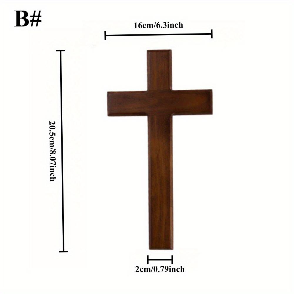 1pc Beech Wood Cross Ornament Solid Wood Ornament Home Natural Office Decoration Cross Ornament Wooden Cross light green