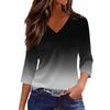 Long Sleeve Shirts for Women V Neck Gradient Womens Long Sleeve Tops Casual Long Sleeve T Shirt Women Comfortable Long Sleeve Going Out Tops for Women
