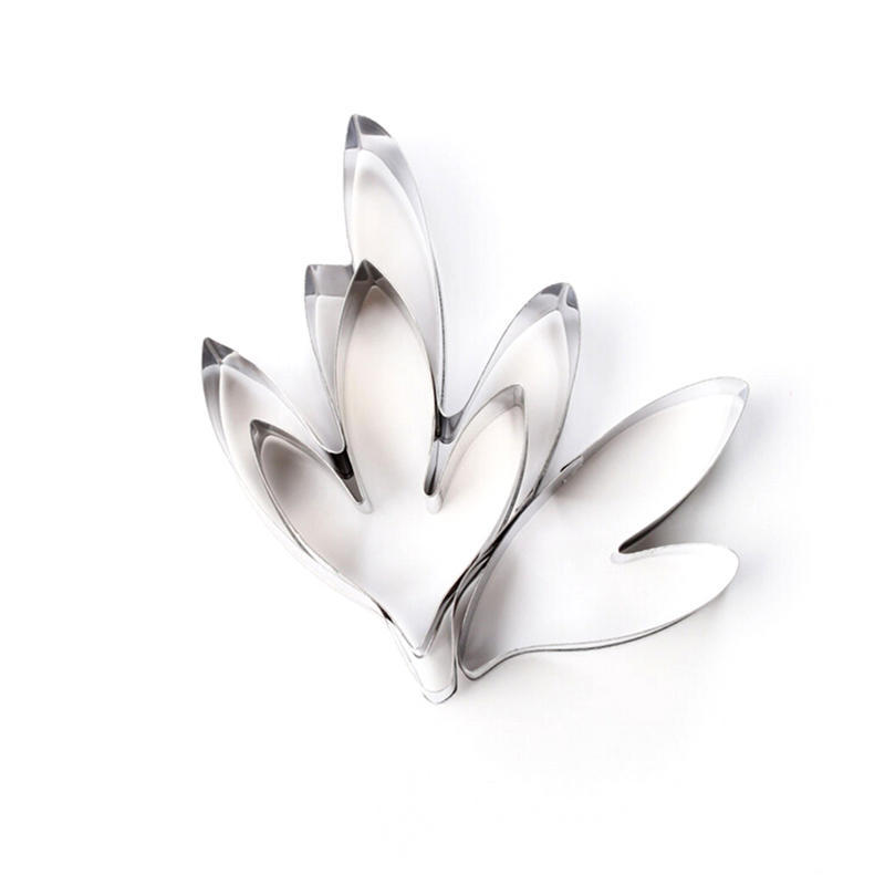 Fondant Cake Decoration Stainless Steel Tools Peony Flower Leaves Cutters Set
