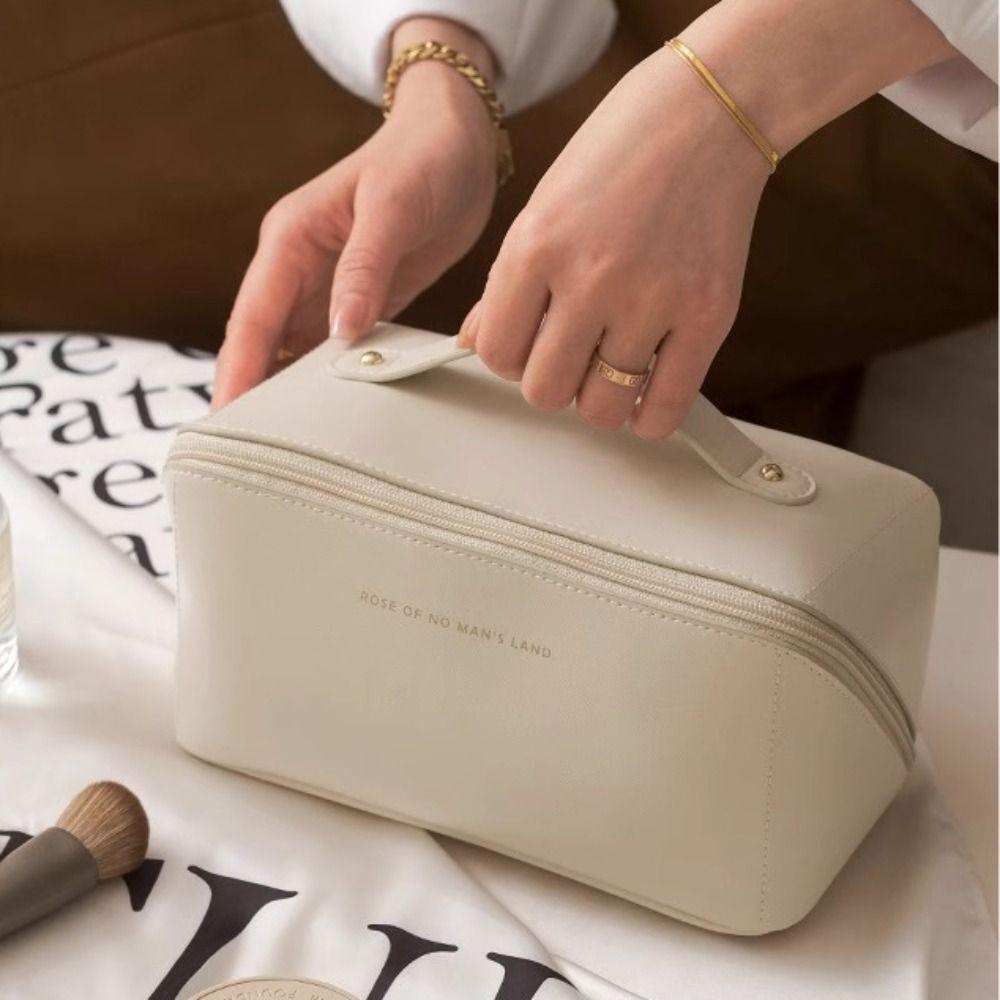 Portable Handheld Cosmetic Case Large Capacity Travel Toiletry Bag Pillow Makeup Bag  Travel