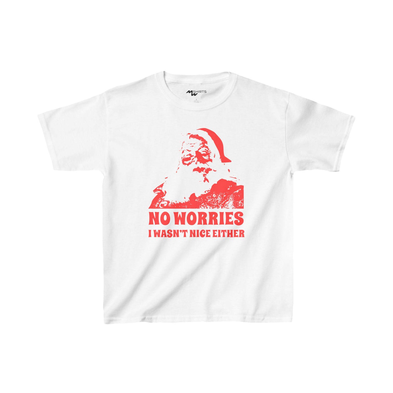 Kids Vintage Santa T-Shirt: Funny Christmas Holiday Tee L
