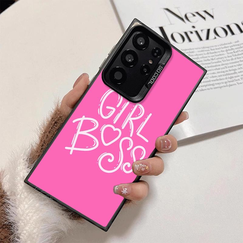 Girl Boss Lady Pink Shockproof Phone Case for Samsung Galaxy S26 Edge S25 Ultra S24 FE S23 Plus S21 Cover Anti Fall Fundas