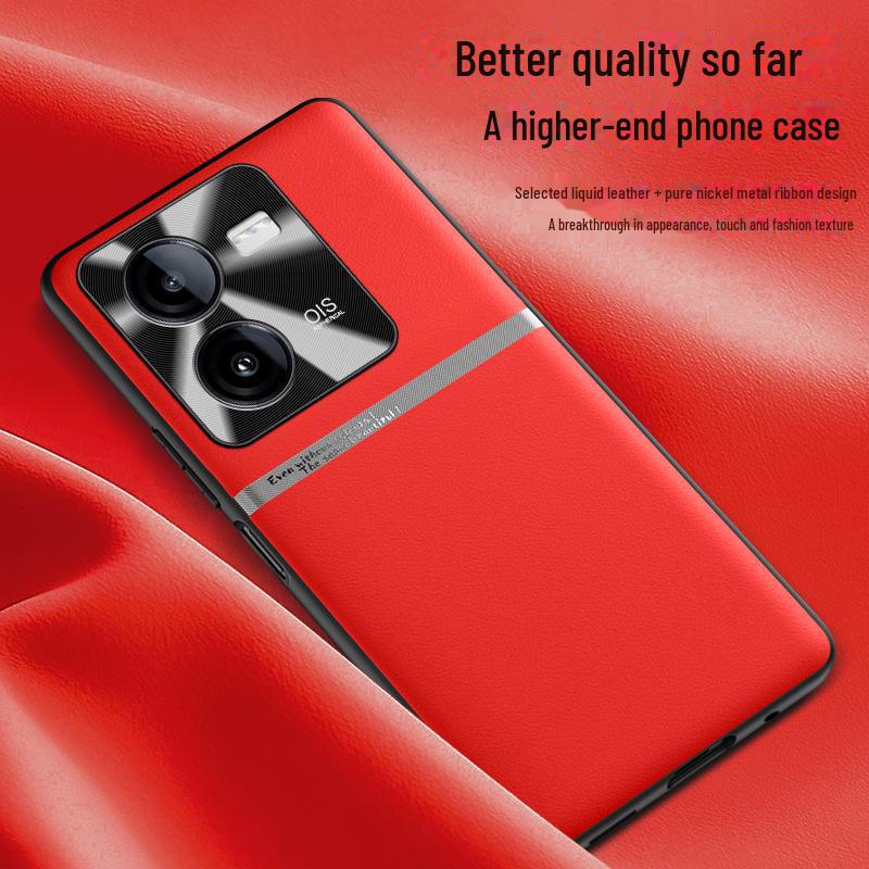 iQOOZ8 Liquid Leather Anti-Fall Protective Cover for Z8x - One-Piece Design