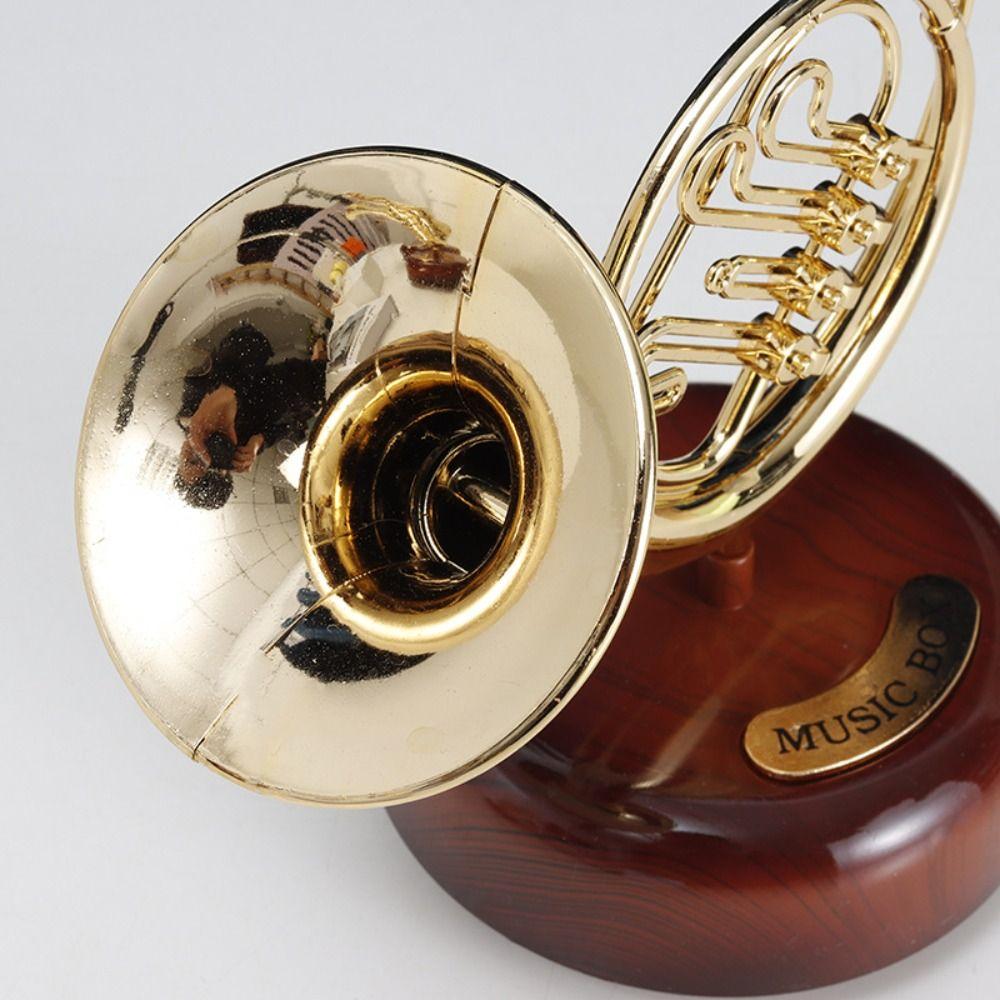 Retro Classical Instrument Music Box Nordic simulation Rotating Music Box Handicraft Guitar Model Ornaments Birthday Gift