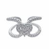 Personalized Chain, Diamond-Set Open Ring, Light Luxury, Super Flash, High-End Sense Of Fashion, Unique And Exquisite Fashion Ring For Women