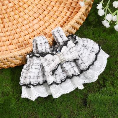 Kleidung DIY Schleife Spitze Kleid Niedliche Puppen Accessoires Mode Mädchen Geschenk Spielzeug für 10-15cm Baumwollpuppe