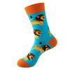 Stylish Mid-Calf Socks With Animal Print Dog Cat Design Men Women Cotton Blend Comfortable Casual