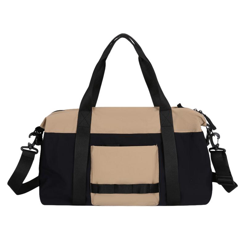 Color Block Fitness Bag Short-Distance Travel Bag Lightweight Storage Sports Bag