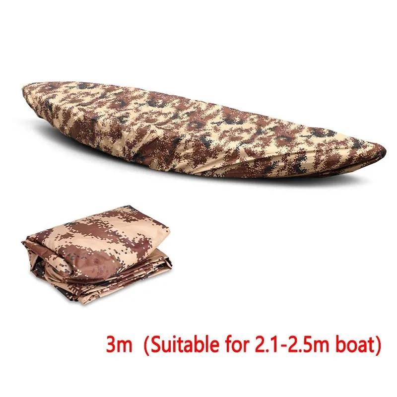 Universal 210D Kayak Cover Canoe Boat Waterproof UV Resistant Kayak Cover Dust Storage Shield Kayak Boat Canoe Storage Cover Camouflage 3m