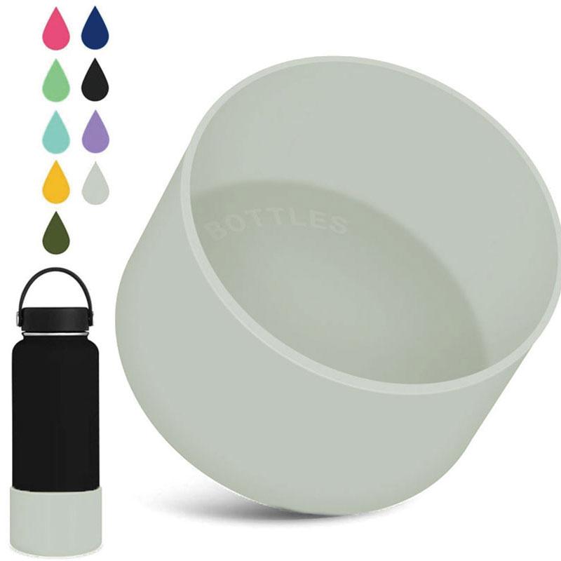 Manufacturer Custom Eco-friendly Anti-slip Solid Color Protective Silicone Bumper Boot Sleeve for Stainless Water Bottle