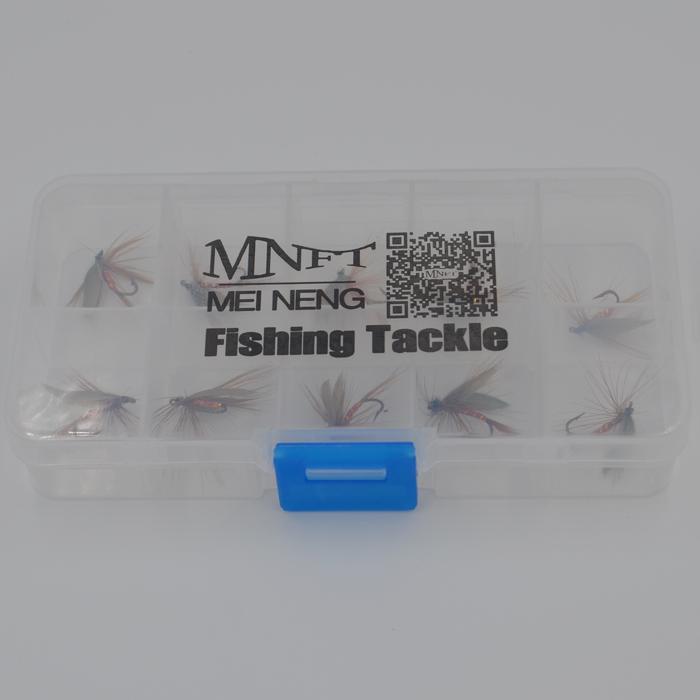 MNFT 10PCS Peacock Wings May Fly Trout Fishing Flies 12# Barbed Hooks Fishing Lure