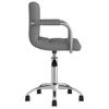 Dining Chair Swivel Light Grey Fabric
