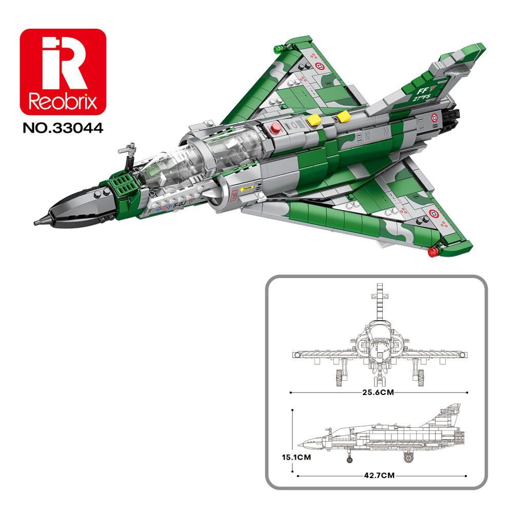 1012PCS Mirage 2000 Fighter Jet Building Blocks Model Military Plane Series Kids Educational DIY Toys Gifts Desktop Ornaments