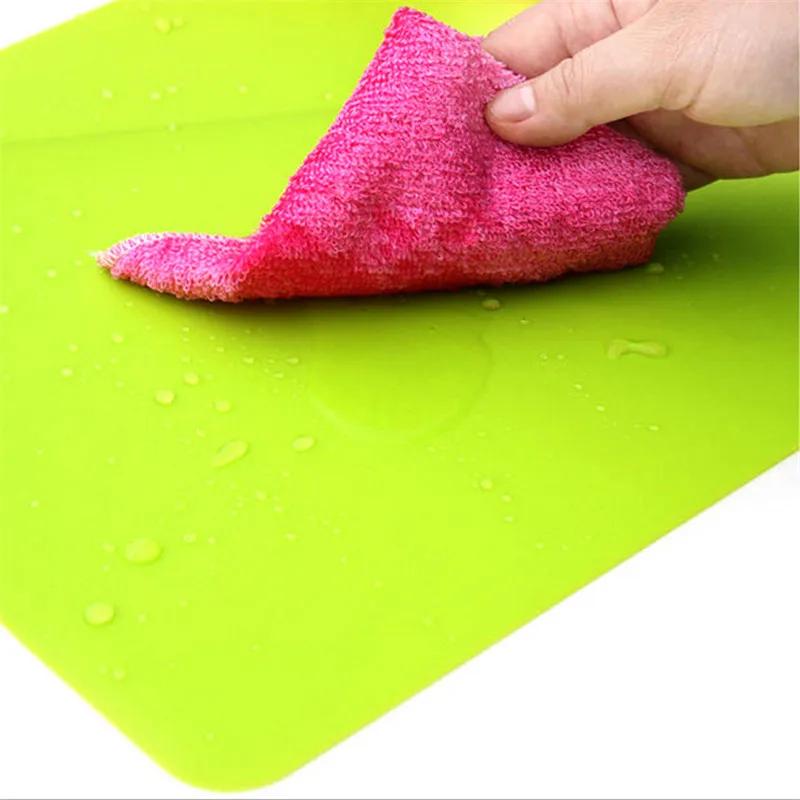 

1Pc 40x50cm Rectangle Silicone Baking Mat Heat Insulation Pad Dinner Table Non-slip Placemat 50x40cm зелений