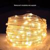 LED Solar Starry Sky String Lights - Copper Wire, Outdoor, Low Voltage, Perfect for Festive Garden Decoration