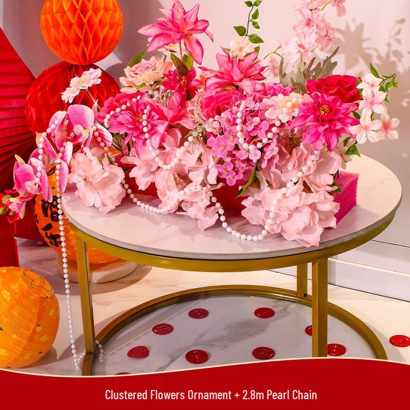 Wedding Floral Decorations: Bedside, Dining, and Desktop Arrangements for Festive Occasions and Engagements.