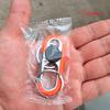 Rotatable Lock Carabiner Keychain Rustproof Metal Double Ring Anti-Lost Key Holder for Camping Hiking Gears