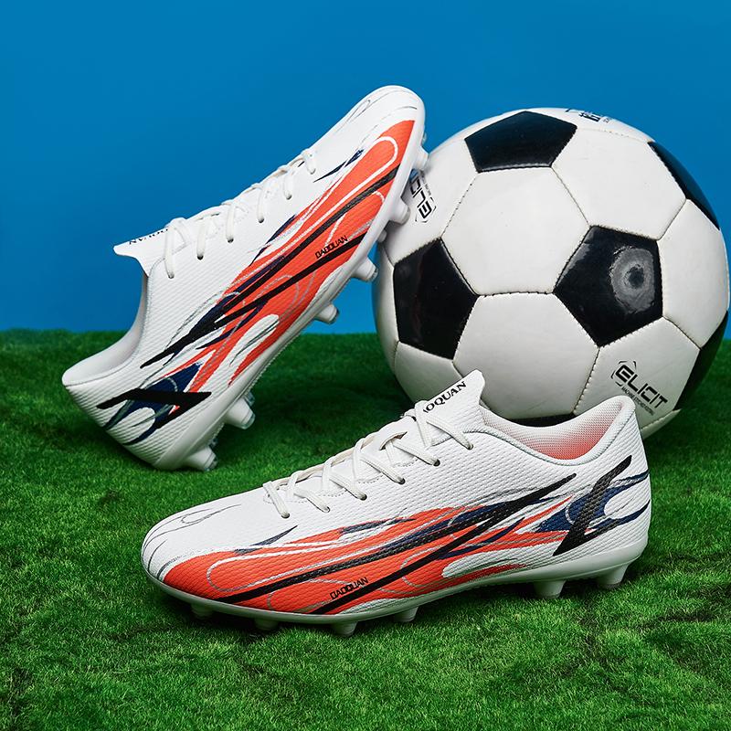Soccer Shoes Men Anti-slip Outdoor Grass Professional Training Breathable Lace-up Football Boots Casual Comfortable Men Sports