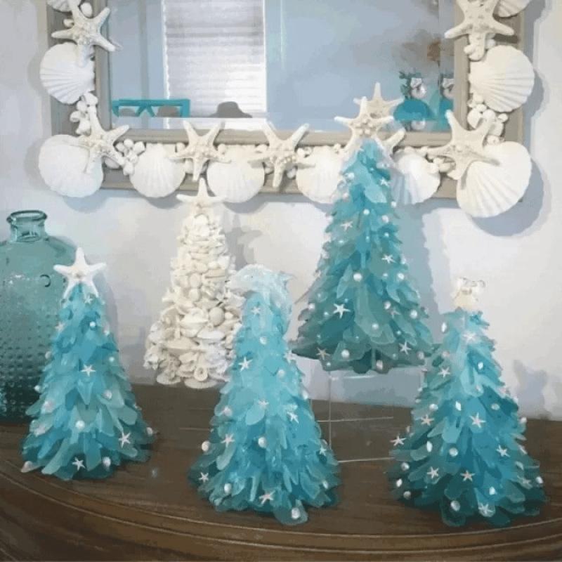 Stella marina albero di Natale finestra smeraldo albero di Natale resina ornamento regalo ornamento design arredamento per la casa