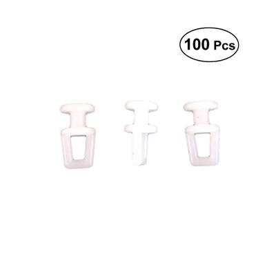 100 Pcs Rod Rollers Plastic Curtain Rail Track Wheels For Window