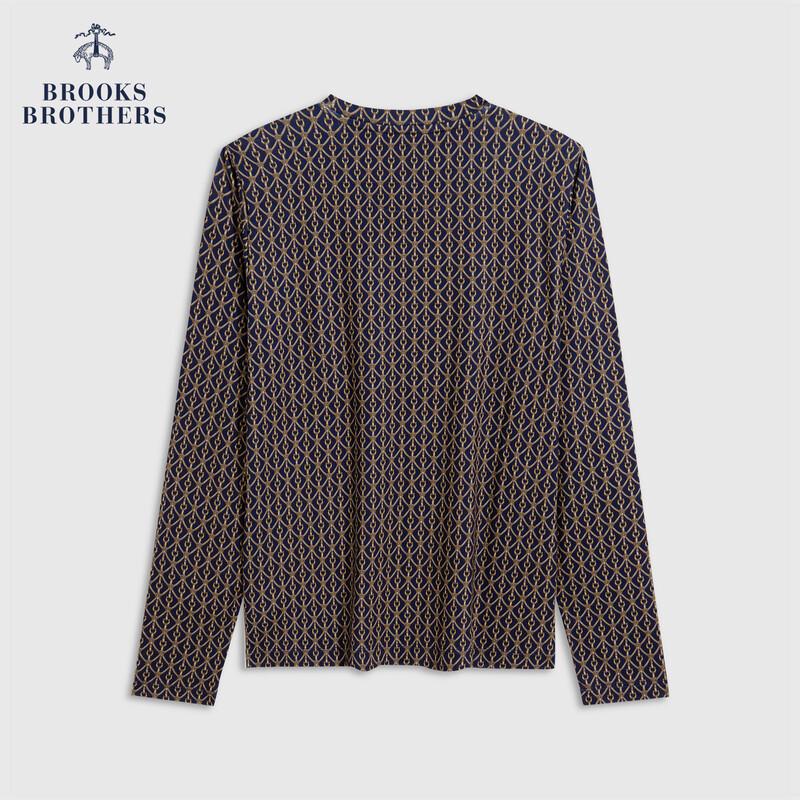 Brooks Brothers Women s Printed Round Neck Knit Top M