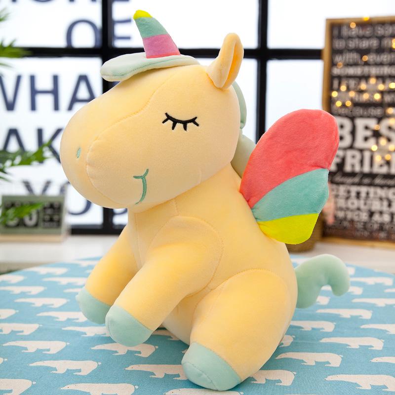 New Plush Toy Cloth Doll Down Cotton Rainbow Pegasus Unicorn Doll