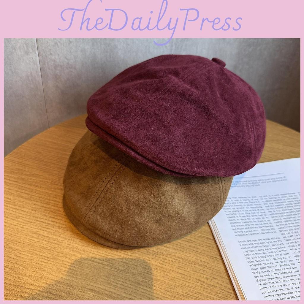 Vintage Solid Color Hat Women Polyester Material Sun Protection Fit Adjustable