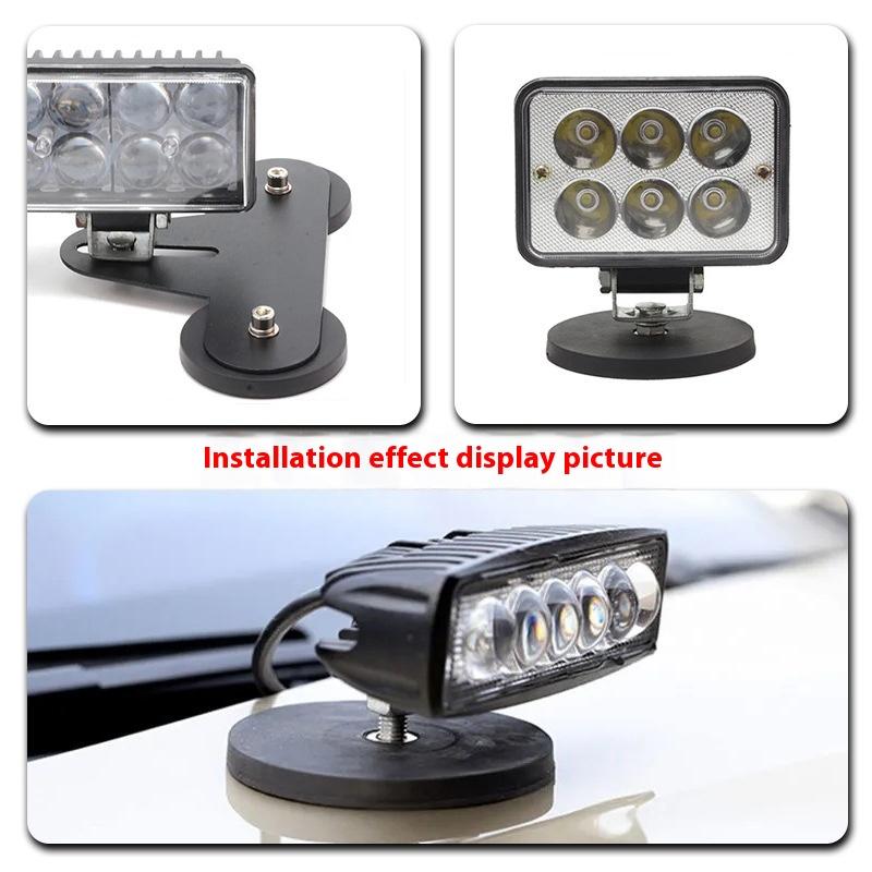 1 Piece Led Work Light Bar Holder Suv Offroad Diy Accessories 22/31/36/43Mm M4 Bolt Magnetic Base Mount Bracket Clamp