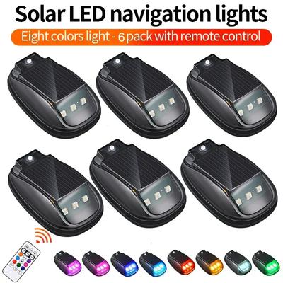 Luce Stroboscopica RGB per Tetto Auto con Telecomando Luci Interne Impermeabili per Auto Luci Stroboscopiche LED Wireless Intelligenti Luci di Avvertimento per Aerei ad Energia Solare