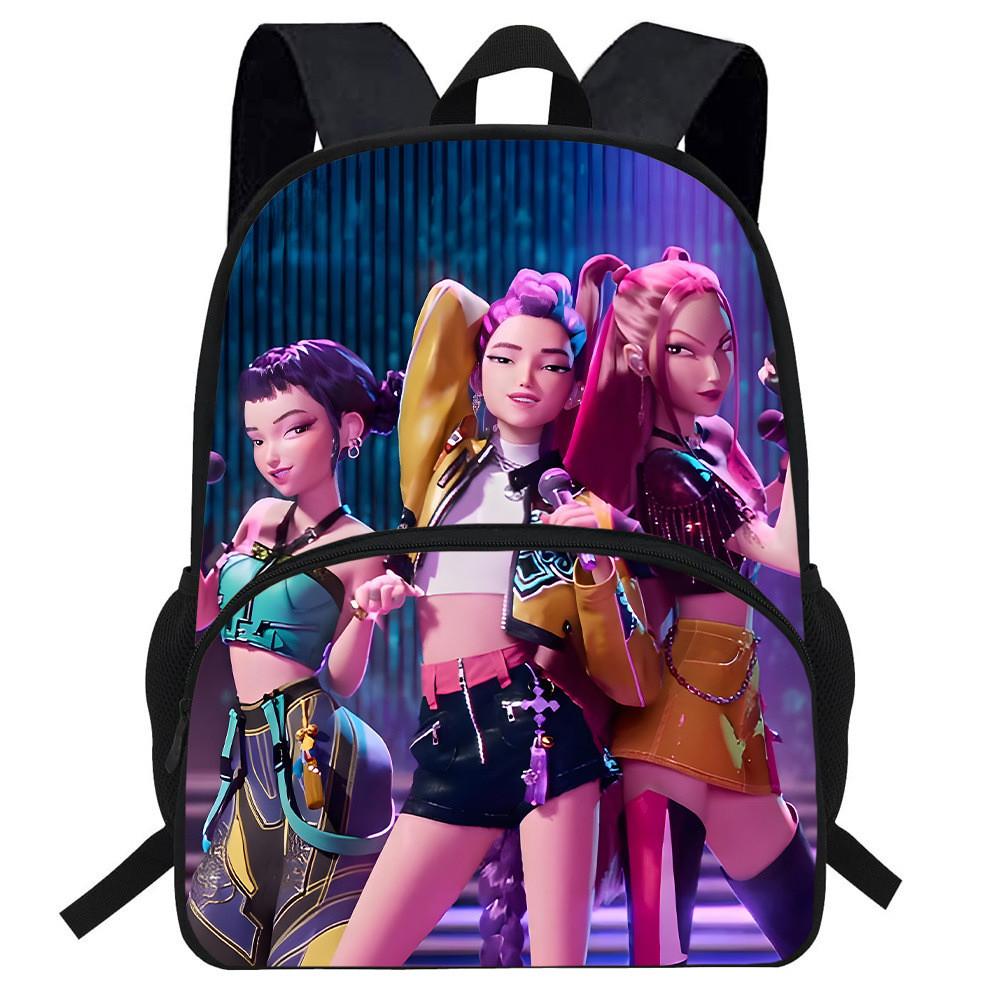 Hunters Demon Kpop Cartoon School Backpack Durable Material Anti Shock Students